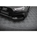 Street Pro Front Ansatz für +Flaps für V.1 + Flaps Audi RS3 Limousine 8V Facelift schwarz Hochglanz