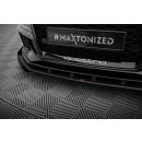 Street Pro Front Ansatz für +Flaps für V.1 + Flaps Audi RS3 Limousine 8V Facelift schwarz Hochglanz