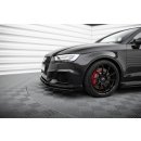 Street Pro Front Ansatz für +Flaps für V.1 + Flaps Audi RS3 Limousine 8V Facelift schwarz Hochglanz