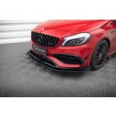 Street Pro Front Ansatz für +Flaps für + Flaps Mercedes-Benz A 45 AMG Aero W176 Facelift schwarz Hochglanz