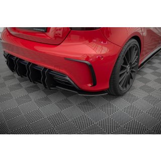 Street Pro Heck Ansatz Flaps Diffusor für Mercedes-Benz A 45 AMG W176 Facelift