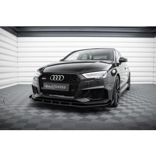 Front Flaps Audi RS3 Limousine 8V Facelift schwarz Hochglanz