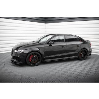 Side Flaps Audi RS3 Limousine 8V Facelift schwarz Hochglanz