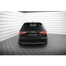 Heck Ansatz Flaps Diffusor für Audi A3 Sportback 8V Facelift schwarz Hochglanz