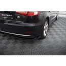 Heck Ansatz Flaps Diffusor für Audi A3 Sportback 8V Facelift schwarz Hochglanz