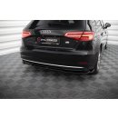 Heck Ansatz Flaps Diffusor für Audi A3 Sportback 8V Facelift schwarz Hochglanz