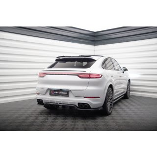 Mittlerer Diffusor Heck Ansatz DTM Look für Porsche Cayenne Coupe Mk3 schwarz Hochglanz