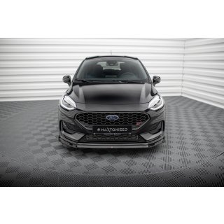 Front Ansatz V.3 für Ford Fiesta ST / ST-Line Mk8 Facelift schwarz Hochglanz