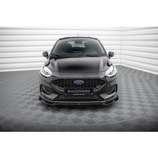 Front Ansatz V.4 für Ford Fiesta ST / ST-Line Mk8 Facelift schwarz Hochglanz