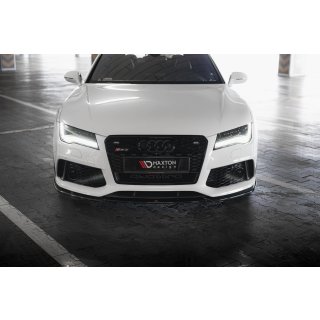 Front Ansatz V.3 für Audi RS7 C7 Facelift schwarz Hochglanz