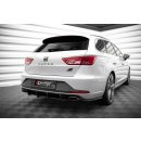 Heck Ansatz Flaps Diffusor V.1 für Seat Leon Cupra Sportstourer Mk3 schwarz Hochglanz