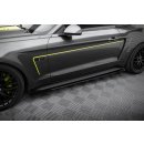 Street Pro Seitenschweller Ansatz für + Flaps Ford Mustang GT Mk6  schwarz Hochglanz