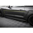 Street Pro Seitenschweller Ansatz für + Flaps Ford Mustang GT Mk6  schwarz Hochglanz