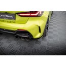 Heck Ansatz Flaps Diffusor V.1 für0 BMW 1er M-Paket / M135i F40 schwarz Hochglanz