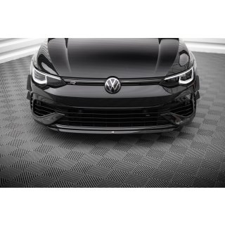 Front Ansatz V.7 für Volkswagen Golf R Mk8 schwarz Hochglanz