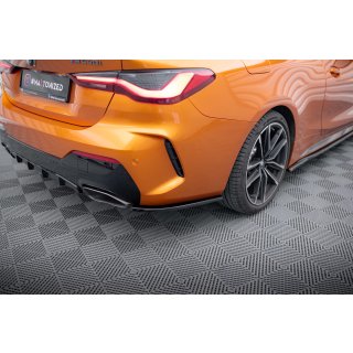 Heck Ansatz Flaps Diffusor V.1 für BMW M440I G22 schwarz Hochglanz