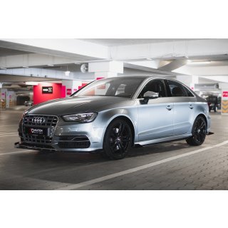 Side Flaps Audi S3 / A3 S-Line Limousine 8V schwarz Hochglanz