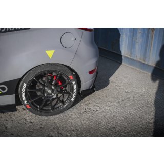 Heck Ansatz Flaps Diffusor V.2 für Ford Fiesta ST Mk7 Facelift schwarz Hochglanz