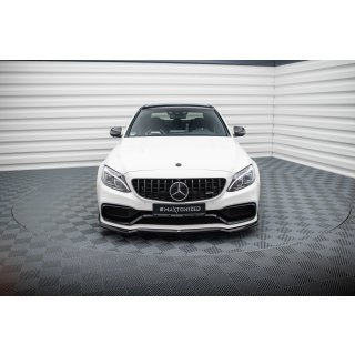 Front Ansatz V.3 für Mercedes-AMG C63 Limousine / Kombi W205 / S205 schwarz Hochglanz