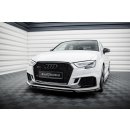 Front Ansatz V.3 für Audi RS3 Limousine 8V Facelift schwarz Hochglanz