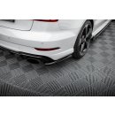 Heck Ansatz Flaps Diffusor V.2 für Audi RS3 Limousine 8V Facelift schwarz Hochglanz