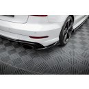 Heck Ansatz Flaps Diffusor V.3 für Audi RS3 Limousine 8V Facelift schwarz Hochglanz