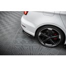 Heck Ansatz Flaps Diffusor V.3 für Audi RS3 Limousine 8V Facelift schwarz Hochglanz