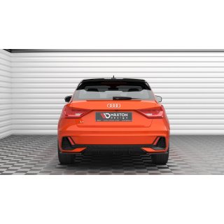 Heck Ansatz Flaps Diffusor V.2 für Audi A1 S-Line GB schwarz Hochglanz