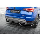 Mittlerer Diffusor Heck Ansatz DTM Look für Seat Arona FR Mk1 Facelift schwarz Hochglanz