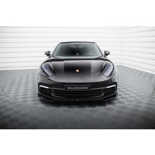 Front Ansatz V.2 für Porsche Panamera E-Hybrid 971 schwarz Hochglanz