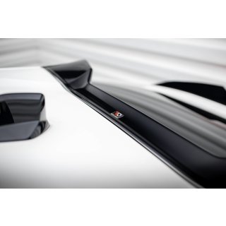 Höher Spoiler CAP für 3D Peugeot 408 Mk1 schwarz Hochglanz