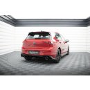 Diffusor Heck Ansatz für + Endschalldampfer Sportauspuff Attrappe Volkswagen Golf GTE Mk8