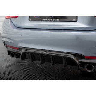 Diffusor Heck Ansatz für BMW 4er Coupe / Gran Coupe / Cabrio M-Paket F32 / F36 / F33 (Version mit Doppelauspuff auf beiden Seiten)