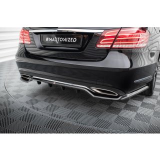 Mittlerer Diffusor Heck Ansatz DTM Look für Mercedes-Benz E W212 Facelift schwarz Hochglanz