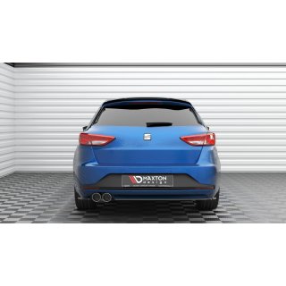 Heck Ansatz Flaps Diffusor V.3 für Seat Leon FR Sportstourer Mk3 schwarz Hochglanz