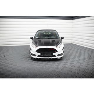 Front Ansatz V.6 für Ford Fiesta ST Mk7 Facelift schwarz Hochglanz