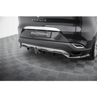 Mittlerer Diffusor Heck Ansatz DTM Look für Renault Espace Mk5 Facelift schwarz Hochglanz