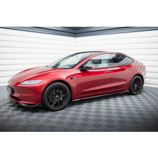 Seitenschweller Ansatz für V.1 für Tesla Model 3 Project HighlandFacelift schwarz Hochglanz