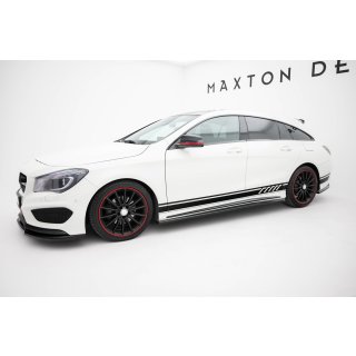 Seitenschweller Ansatz für Mercedes-Benz CLA AMG-Line C117 schwarz Hochglanz