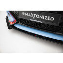 Street Pro Front Ansatz für +Flaps für + Flaps Hyundai Veloster N Mk2 schwarz Hochglanz