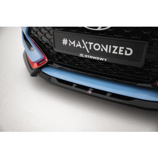 Front Ansatz V.2 für Hyundai Veloster N Mk2 schwarz Hochglanz