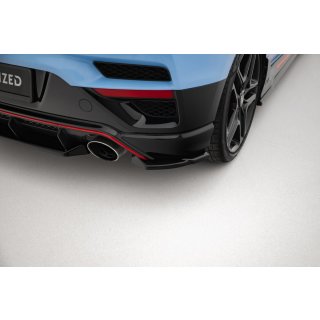 Heck Ansatz Flaps Diffusor für Hyundai Veloster N Mk2 schwarz Hochglanz