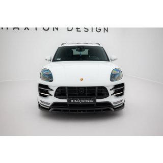 Front Ansatz für Porsche Macan Turbo Mk1 schwarz Hochglanz