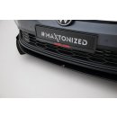 Street Pro Front Ansatz für +Flaps für Volkswagen Golf GTI / GTE / R-Line Mk8 Facelift schwarz Hochglanz