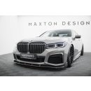 Carbon Fiber Front Ansatz für + ABS Diffusor BMW 7 M-Paket G11 Facelift schwarz Hochglanz