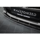 Carbon Fiber Front Ansatz für + ABS Diffusor BMW 7 M-Paket G11 Facelift schwarz Hochglanz