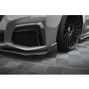 Carbon Fiber Front Ansatz für + ABS Diffusor BMW 7 M-Paket G11 Facelift schwarz Hochglanz