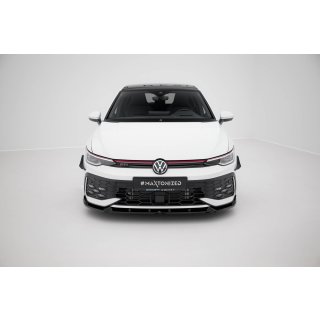 Front Ansatz V.2 für Volkswagen Golf GTI / GTE / R-Line Mk8 Facelift schwarz Hochglanz