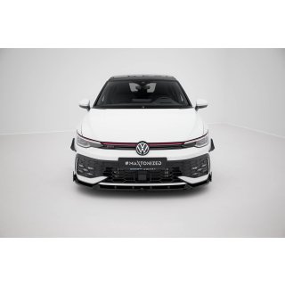 Front Ansatz V.2 +Flaps für Volkswagen Golf GTI / GTE / R-Line Mk8 Facelift