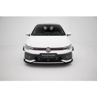 Front Ansatz V.3 +Flaps für Volkswagen Golf GTI / GTE / R-Line Mk8 Facelift